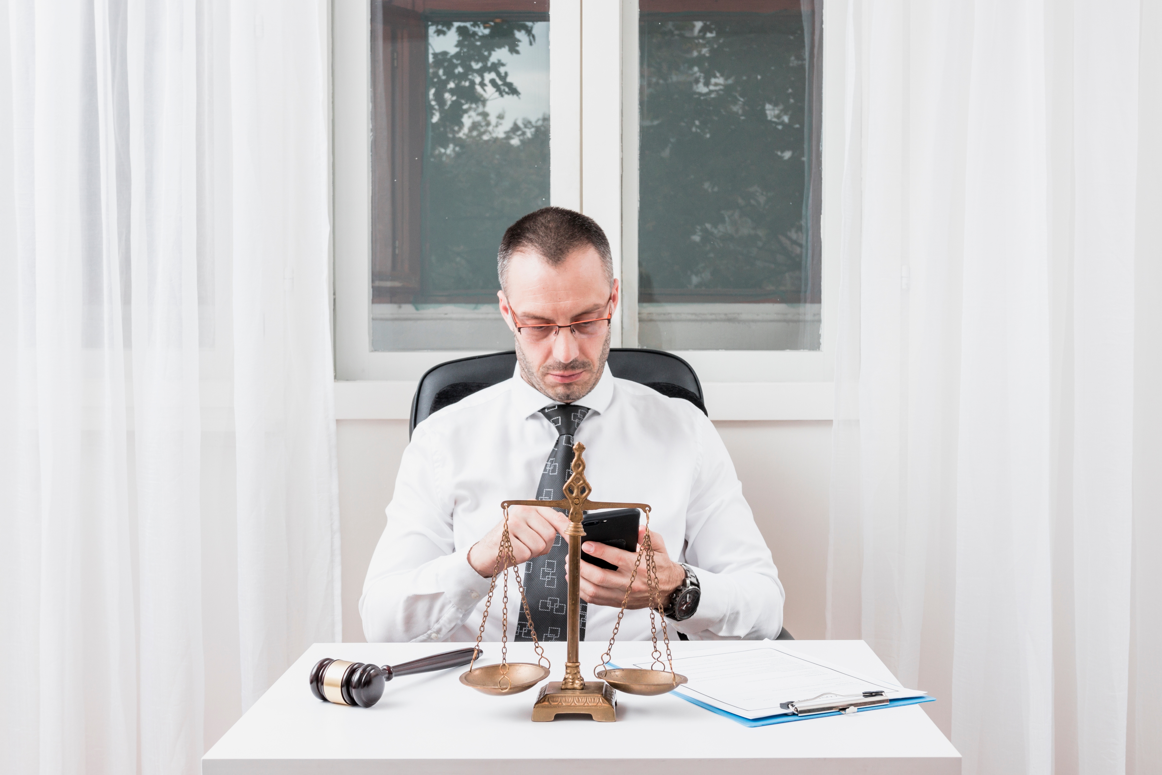 Lawyer With Smartphone