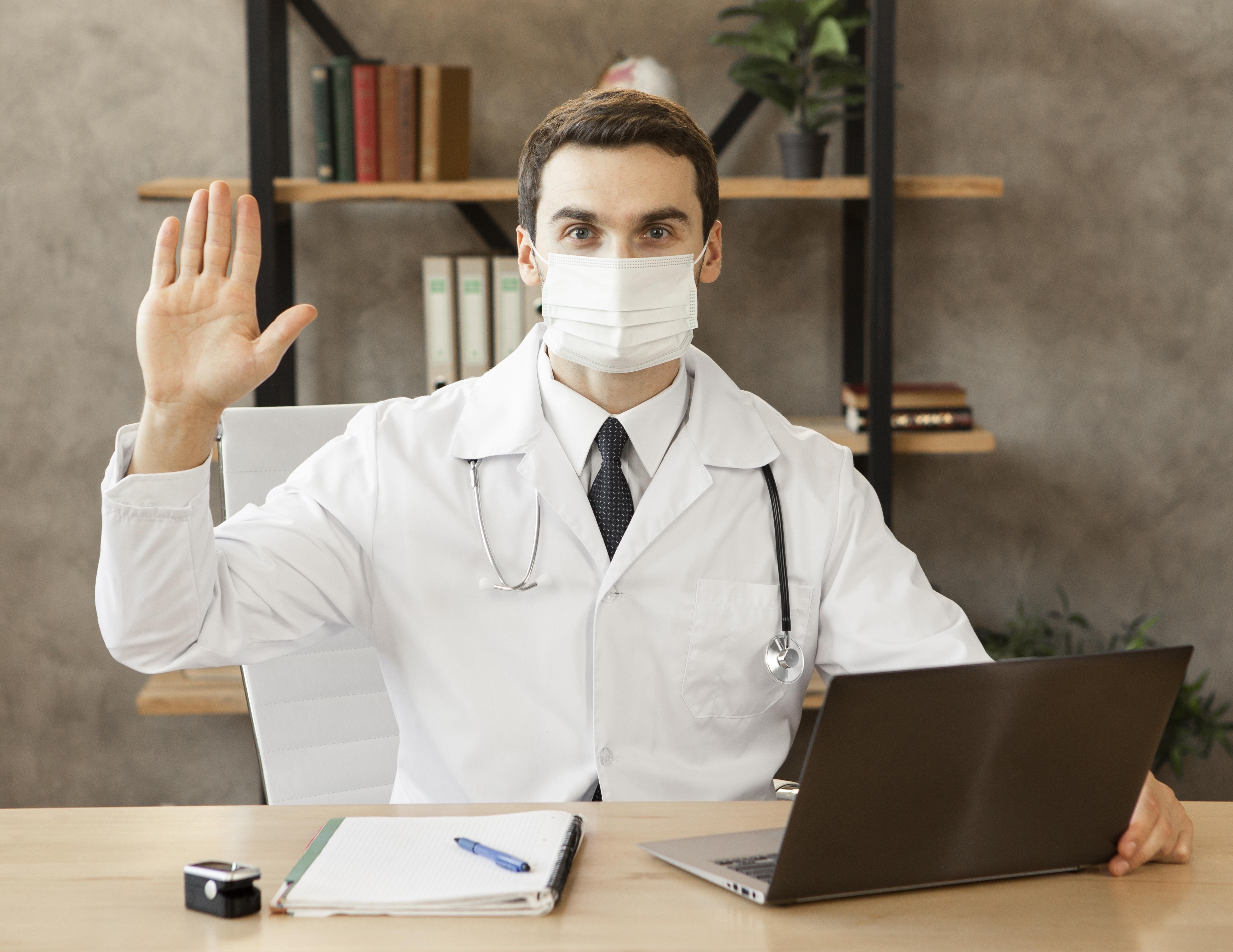 Medium Shot Doctor Wearing Medical Mask