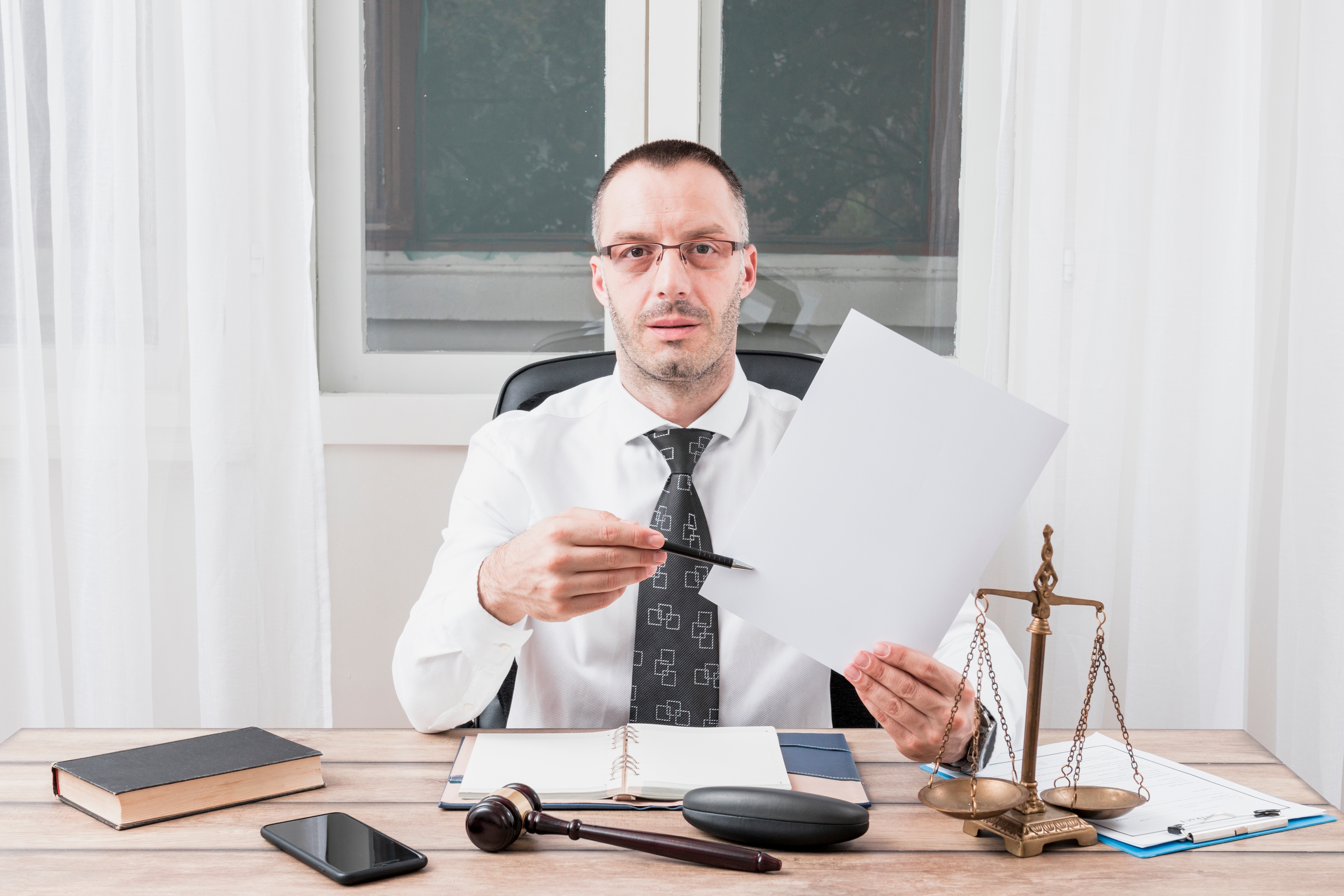 Lawyer With Document