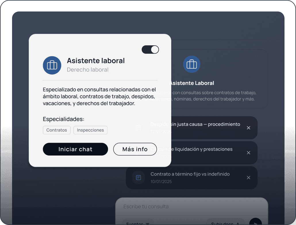 Agentes especialistas