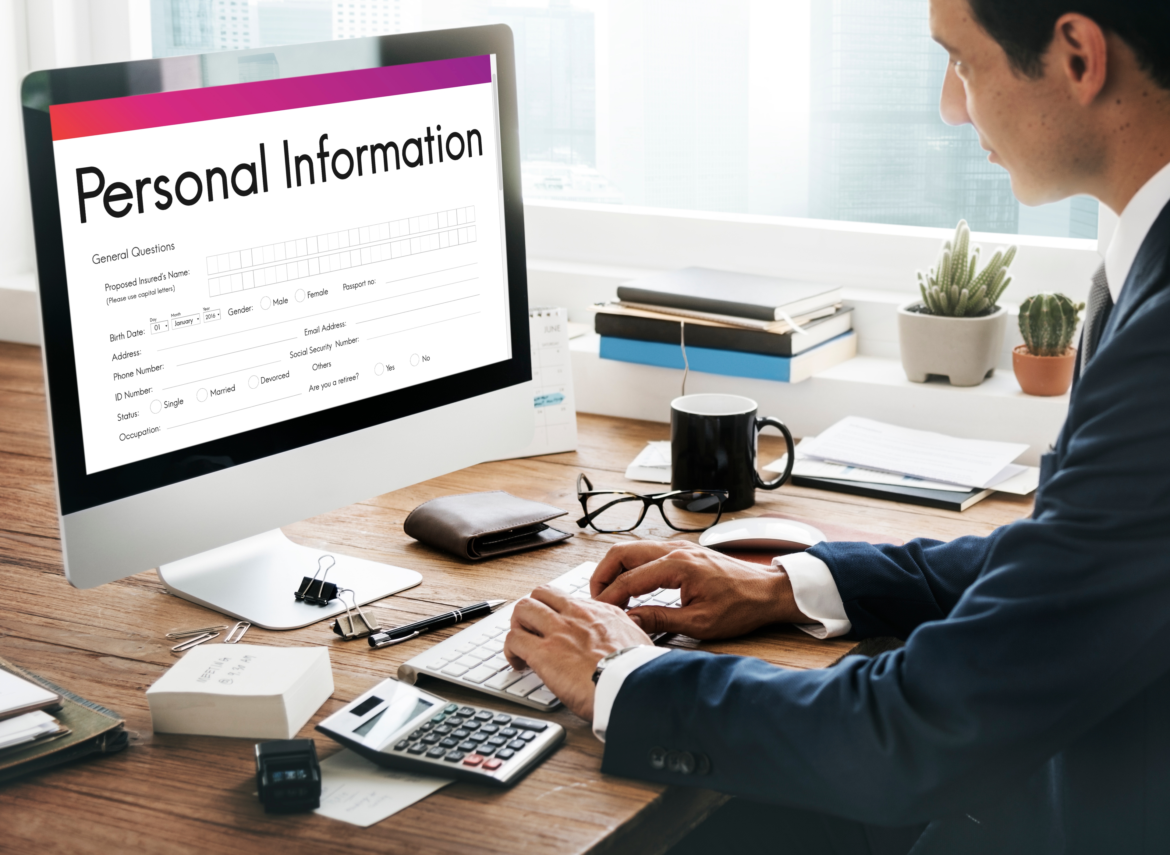 Personal Information Form Identity Concept